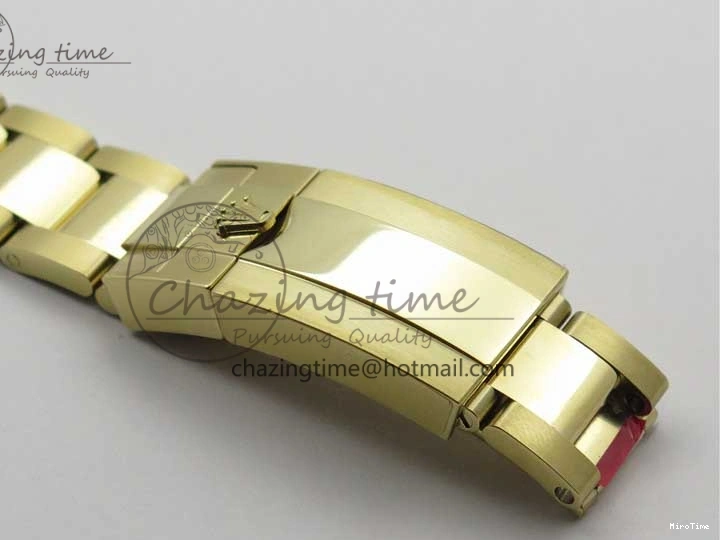 MiroTime 0202 TravelReady GMT Master II 116718 LN Black Ceramic 316L Steel GMF 1:1 Best Edition Green Dial on YG Bracelet A 2960